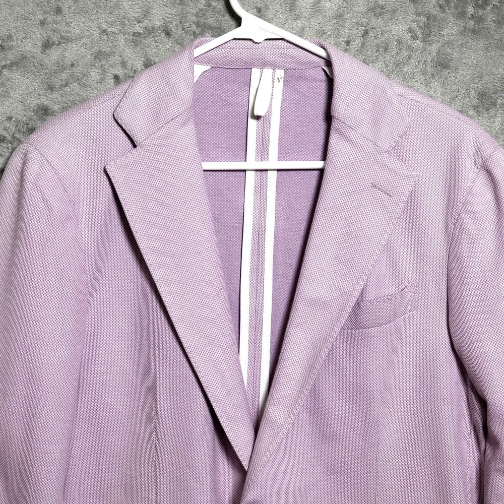 Tiki Napoli Sport Coat Mens US 40 IT 50 Purple Fuschia New York Tweed Two Button